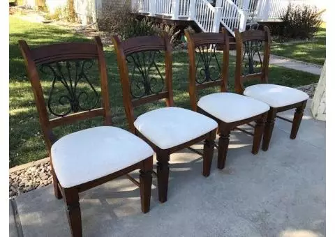 4 Chairs with padded seats
